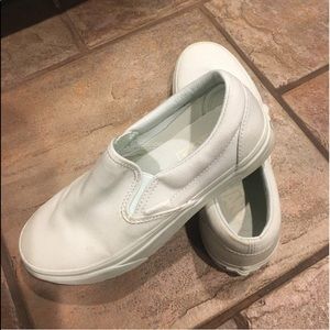 Light blue slip on Vans